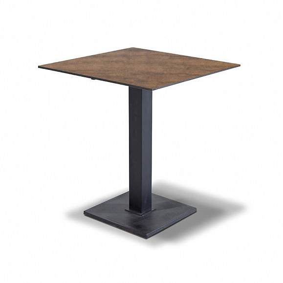 Каффе интерьерный стол из HPL квадратный 64х64см, цвет дуб фото 1