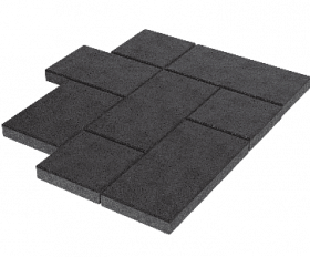 Тротуарная плитка Stellard Мозаика XL 60 мм Черный