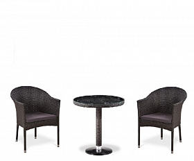 Комплект плетеной мебели T601/Y350A-W53 Brown (2+1)