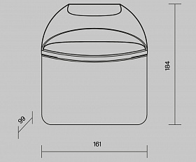 Настенный светильник (бра) Gloss Maytoni O447WL-L7GF3K цвет Графит