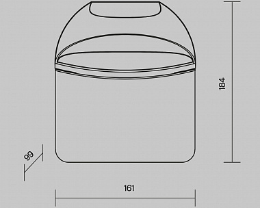 Настенный светильник (бра) Gloss Maytoni O447WL-L7GF3K цвет Графит