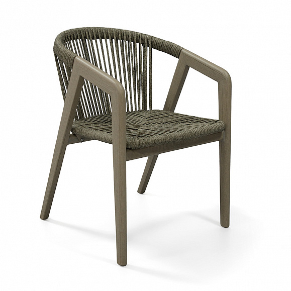 Будапешт стул из искусственного ротанга, цвет серый фото 3