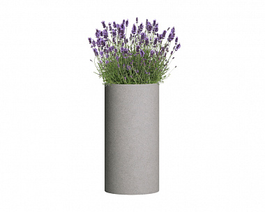 Кашпо Concretika Tube M D30H60 Cool grey