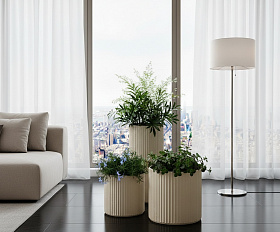 Кашпо TERRAFAKTURA Рифлоу D40H40 Дюна