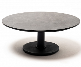 Чили интерьерный стол из HPL круглый Ø80 H32, цвет серый гранит