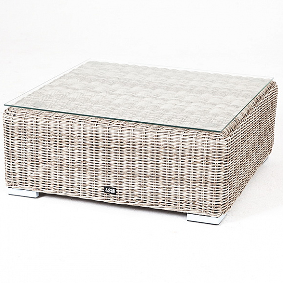 Лунго журнальный столик плетеный, цвет бежевый фото 1