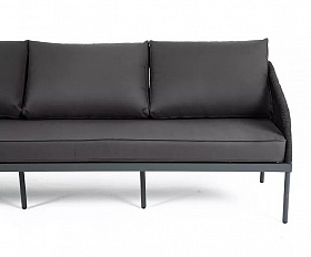 Диван трехместный Канны 4SIS из роупа (веревки), цвет темно-серый