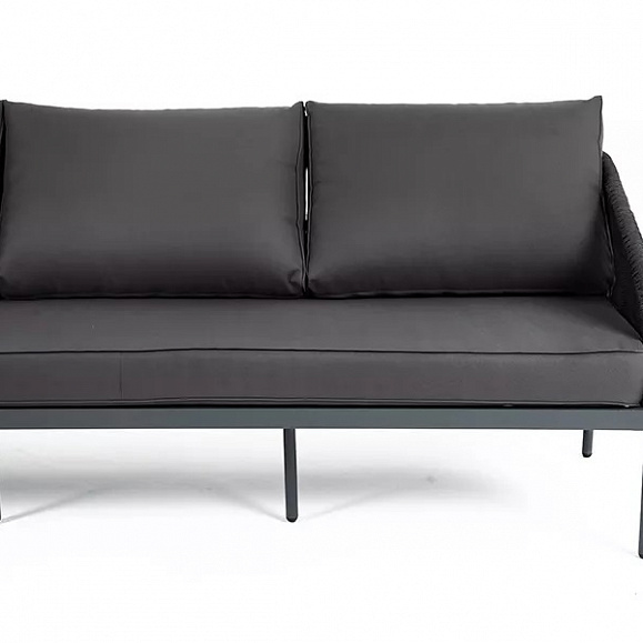 Диван трехместный Канны 4SIS из роупа (веревки), цвет темно-серый фото 4