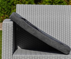 Диван трехместный Lana Royal Family из пластика, цвет светло-серый