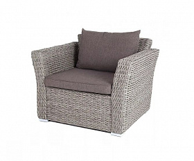 Кресло Капучино 4SIS из искусственного ротанга (гиацинт), цвет графит