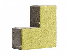 Тротуарная плитка 342 механический завод Уголок 200x200x80мм Желтый