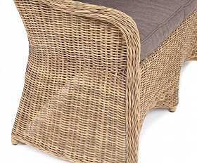 Диван двухместный Равенна 4SIS из искусственного ротанга, цвет соломенный