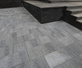 Тротуарная плитка Выбор Прямоугольник Б.5.П.8 600х300х80 мм Искусственный камень Шунгит