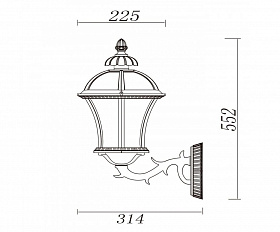 Уличный светильник De Markt Сандра 811020101