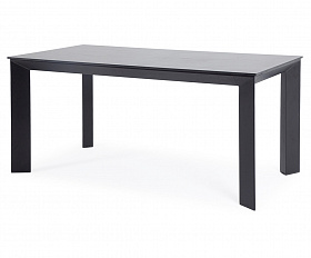 Венето обеденный стол из HPL 180х90см, цвет серый гранит, каркас черный