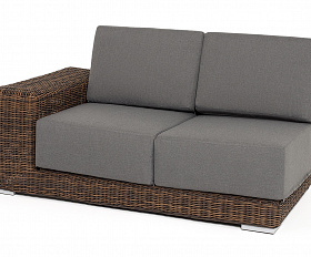 Капри модуль диванный правый с подушками, цвет коричневый