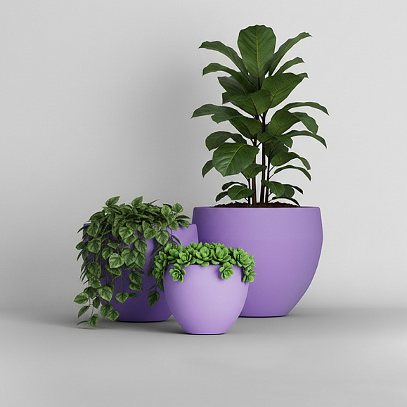 Кашпо Concretika Гира D50H43 Лаванда 300 6035 фото 6