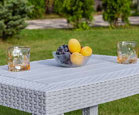 Обеденный комплект Lana XL Royal Family из пластика, цвет светло-серый