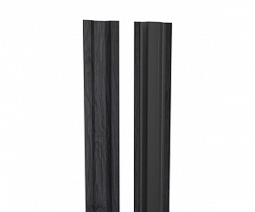 Планка декоративная (нащельник) Металлопрофиль Blackout PrintArt GreyOak (серый дуб)