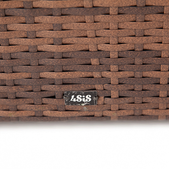 Порту сундук водонепроницаемый из искусственного ротанга, цвет коричневый фото 7