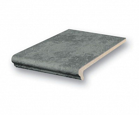 Клинкерная ступень флорентинер Stroeher Keraplatte Roccia 845 nero, 345x294x12 мм