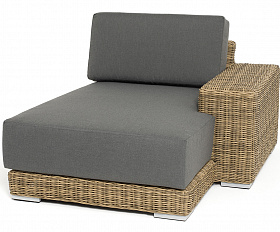 Капри кушетка из искусственного ротанга, цвет соломенный