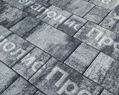 Тротуарная плитка Выбор Старый город Листопад А.1.Фсм.4 40 мм. Антрацит Гранит