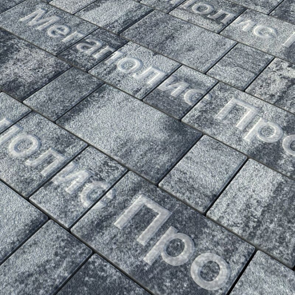 Тротуарная плитка Выбор Старый город Листопад А.1.Фсм.4 40 мм. Антрацит Гранит фото 2