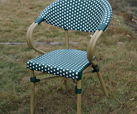 Плетеный стул Грас 4SIS из искусственного ротанга, цвет зеленый