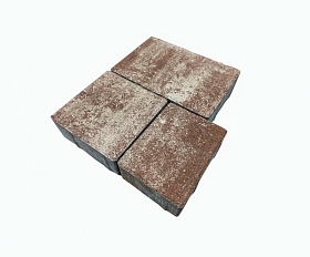 Тротуарная плитка Нобетек Новый город 1НГ6Ф Колормикс №25 Шоколад