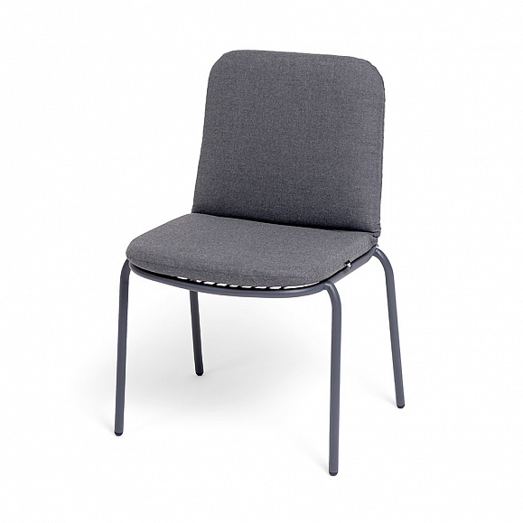 Кастелло стул из стали темно-серый (RAL7024) муар, ткань темно-серая 027 фото 1