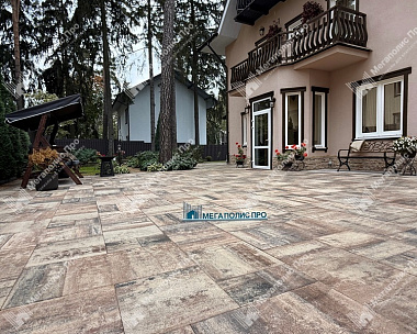 Тротуарная плитка Выбор Грандо Б.9.Фсм.6 60 мм Листопад Песчаник