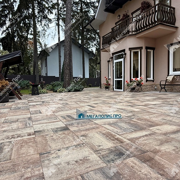 Тротуарная плитка Выбор Грандо Б.9.Фсм.6 60 мм Листопад Песчаник фото 4