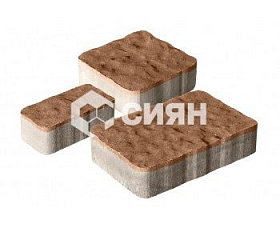 Тротуарная плитка Сиян Старый город П23-6 60 мм Палевый