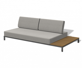 Трансформирующаяся Амальфи 4SIS лаунж-зона из алюминия, цвет графит