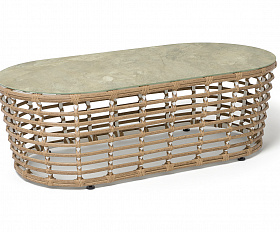 Валенсия журнальный столик из искусственного ротанга, цвет соломенный
