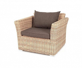Кресло Капучино 4SIS из искусственного ротанга, цвет соломенный