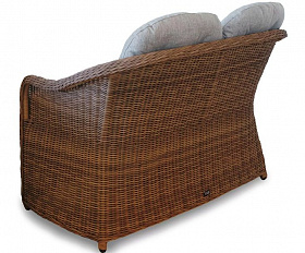 Диван двухместный Равенна 4SIS из искусственного ротанга, цвет коричневый