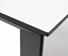 Венето обеденный стол из HPL 90х90см, цвет молочный, каркас черный