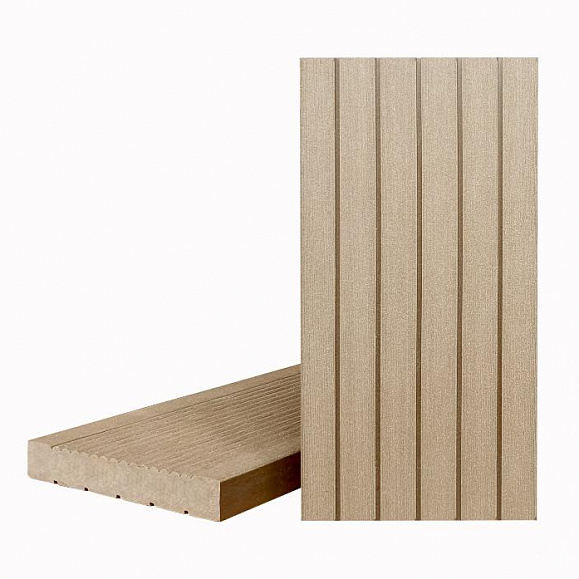 Террасная доска Террапол КЛАССИК полнотелая без паза 3000 или 2000х147х24 мм, цвет Арахис фото 1