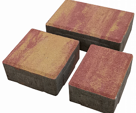 Тротуарная плитка Лидер 40 Старый Город Color Mix 60 мм Огненный опал