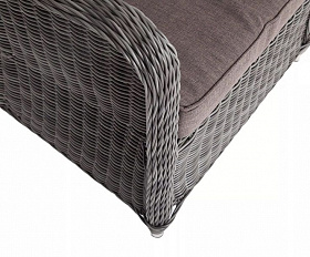 Плетеное кресло Гляссе 4SIS из искусственного ротанга, цвет графит