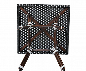 Кабри плетеный стол из искусственного ротанга, цвет черно-белый