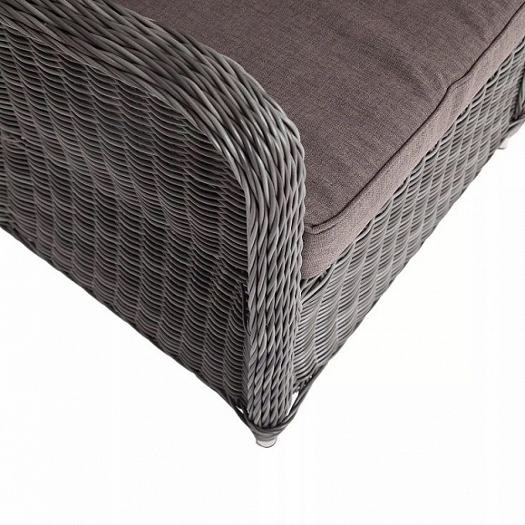 Плетеное кресло Гляссе 4SIS из искусственного ротанга, цвет графит фото 2