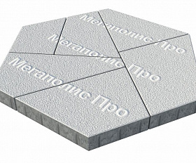 Тротуарная плитка Выбор Оригами Б.4.Фсм.8 80 мм Белый Гранит