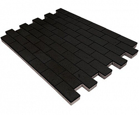 Тротуарная плитка Steinrus Прямоугольник Лайн 200х100х80 мм Графит