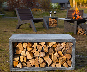 Дровница бетонная Concretika 90 см