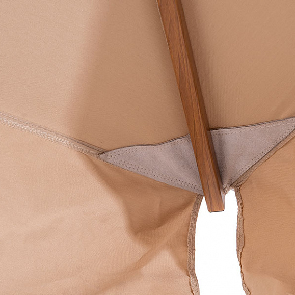 Корсика зонт уличный 3х3м на боковой алюминиевой опоре, цвет под дерево фото 7