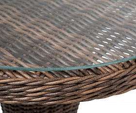 Леванте стол круглый из искусственного ротанга, цвет коричневый