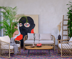 Диванная группа из искусственного ротанга CHARLOTTE Joygarden